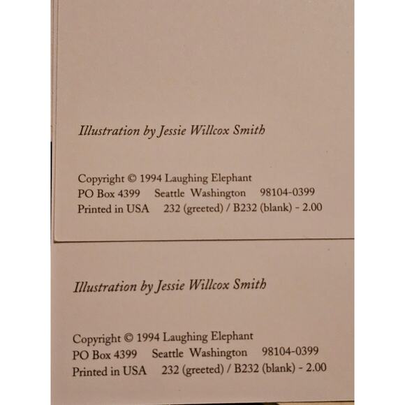 Vintage 1990s Laughing Elephant Greeting Cards Lot of 4 Unused (Gg105) - Picture 4 of 5